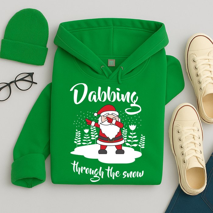 Funny Dabbing Around The Christmas Tree Santa Hoodie