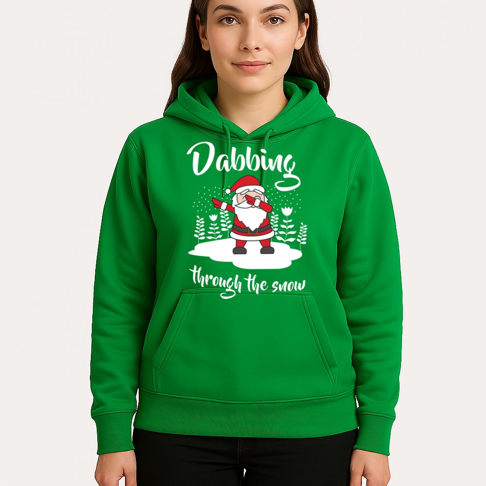 Funny Dabbing Around The Christmas Tree Santa Hoodie