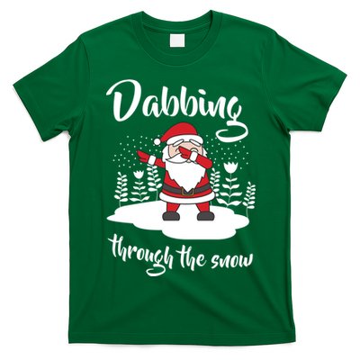 Funny Dabbing Around The Christmas Tree Santa T-Shirt