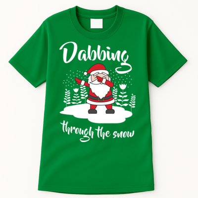 Funny Dabbing Around The Christmas Tree Santa Tall T-Shirt