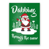 Funny Dabbing Around The Christmas Tree Santa Poster