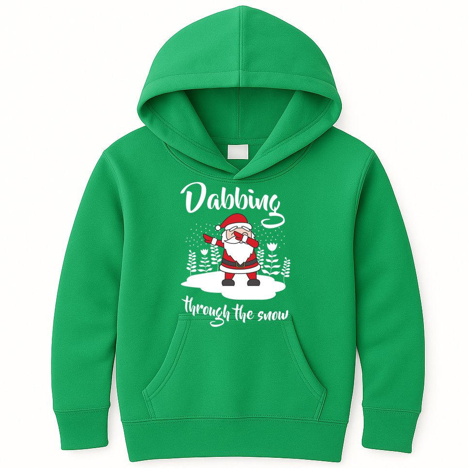 Funny Dabbing Around The Christmas Tree Santa Kids Hoodie