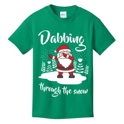 Funny Dabbing Around The Christmas Tree Santa Kids T-Shirt