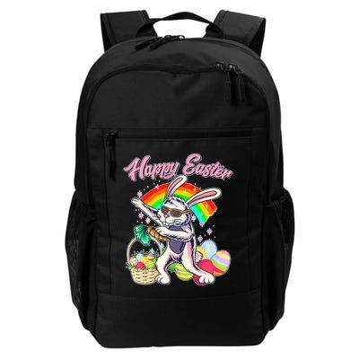 Funny Dabbing Rainbow Easter Bunny Backpack