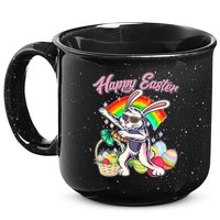 Funny Dabbing Rainbow Easter Bunny 15oz Campfire Ceramic Mug