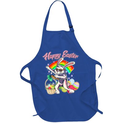 Funny Dabbing Rainbow Easter Bunny Apron