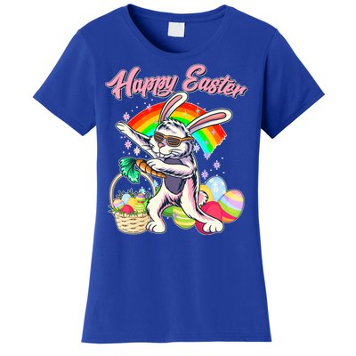 Funny Dabbing Rainbow Easter Bunny Women's T-Shirt