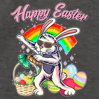 Funny Dabbing Rainbow Easter Bunny Vector Backpack