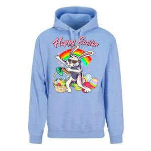 Funny Dabbing Rainbow Easter Bunny Unisex Surf Hoodie