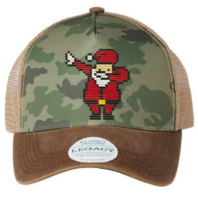 Funny Dabbing Santa Pixel Legacy Tie Dye Trucker Hat