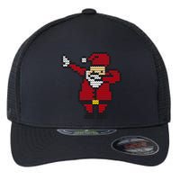 Funny Dabbing Santa Pixel Flexfit Unipanel Trucker Cap