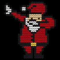 Funny Dabbing Santa Pixel Flexfit Unipanel Trucker Cap