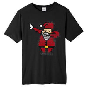 Funny Dabbing Santa Pixel Tall Fusion ChromaSoft Performance T-Shirt