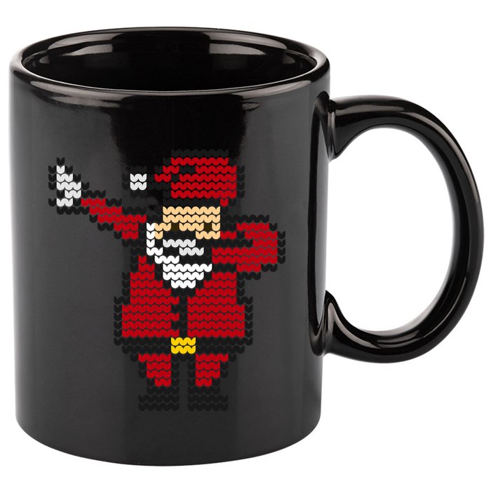 Funny Dabbing Santa Pixel 11oz C Handle Ceramic Mug