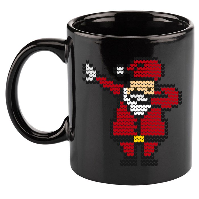Funny Dabbing Santa Pixel 11oz C Handle Ceramic Mug