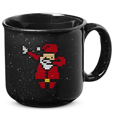 Funny Dabbing Santa Pixel 15oz Campfire Ceramic Mug