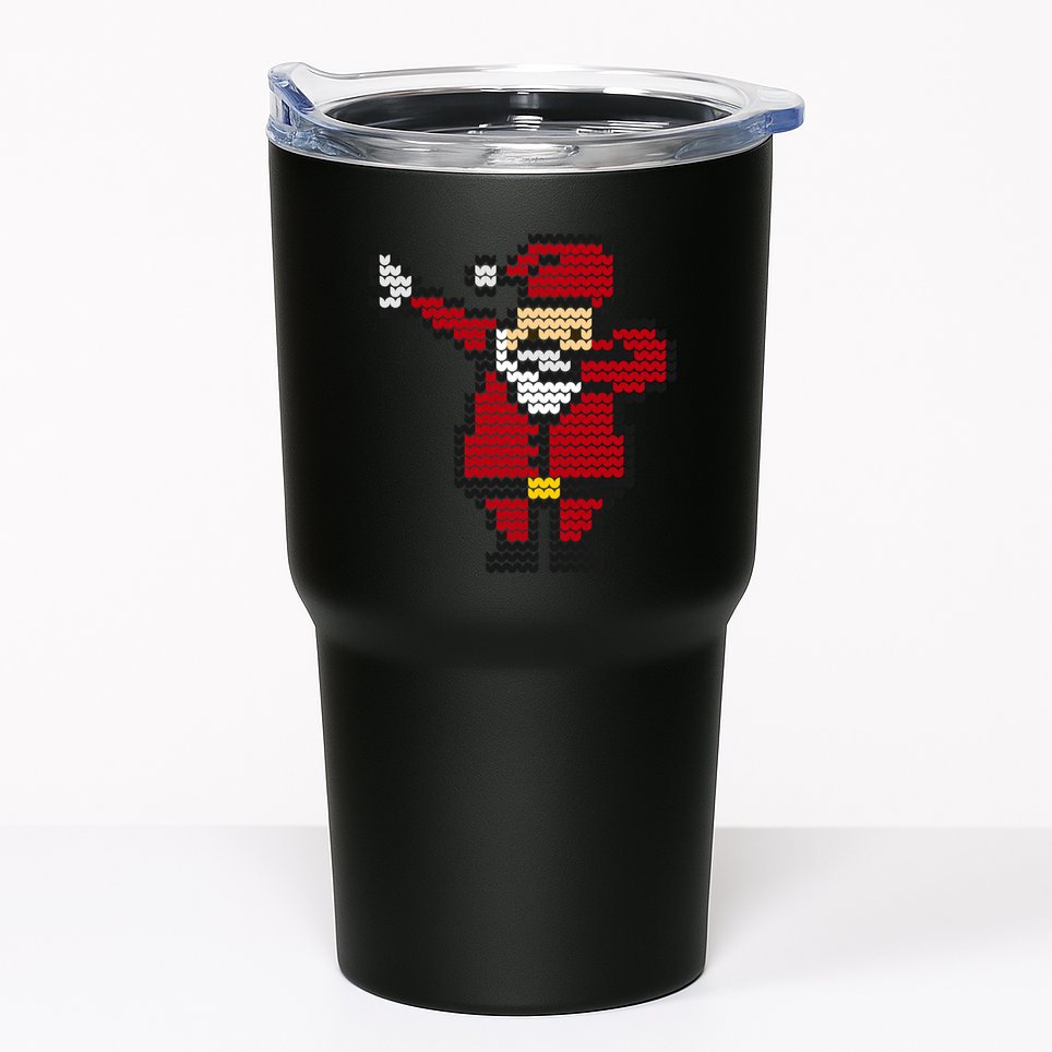 Funny Dabbing Santa Pixel Tumbler
