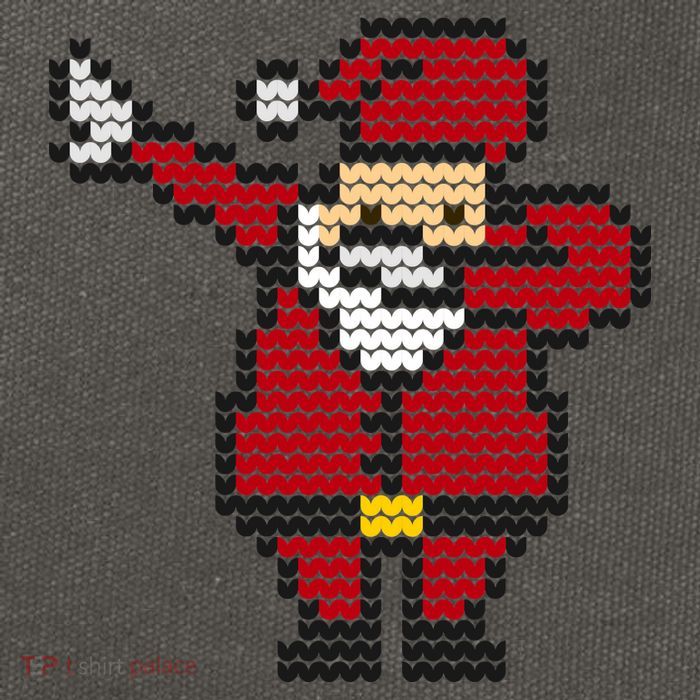 Funny Dabbing Santa Pixel Cotton Canvas Backpack