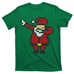 Funny Dabbing Santa Pixel T-Shirt