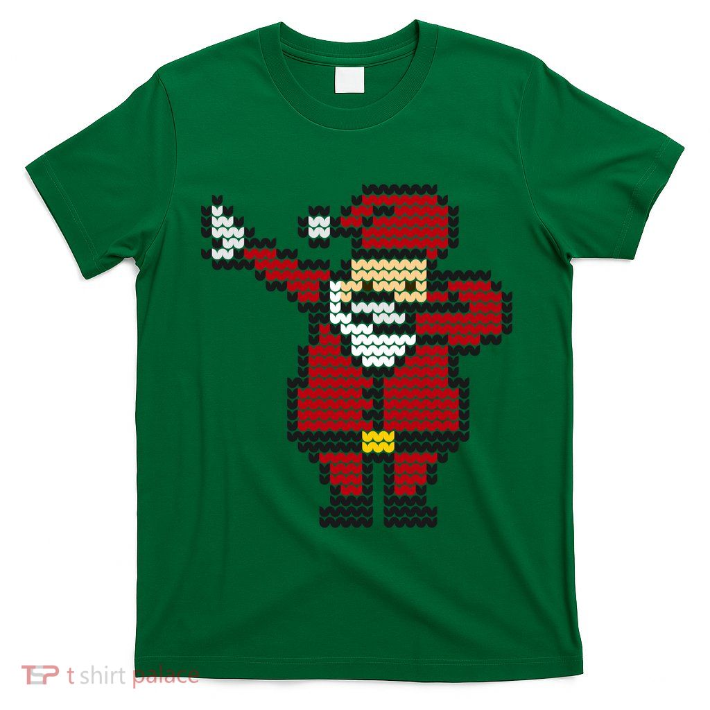 Funny Dabbing Santa Pixel T-Shirt