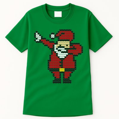 Funny Dabbing Santa Pixel Tall T-Shirt