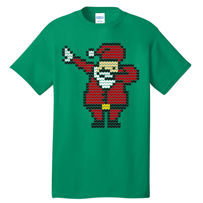 Funny Dabbing Santa Pixel Tall T-Shirt