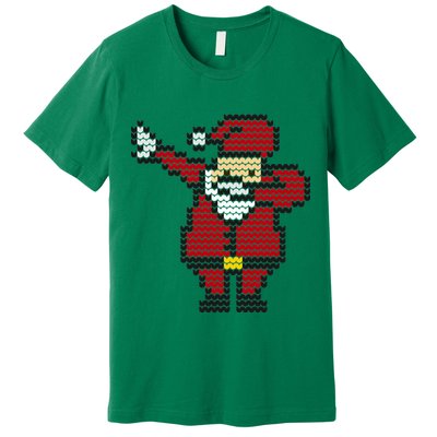 Funny Dabbing Santa Pixel Premium T-Shirt