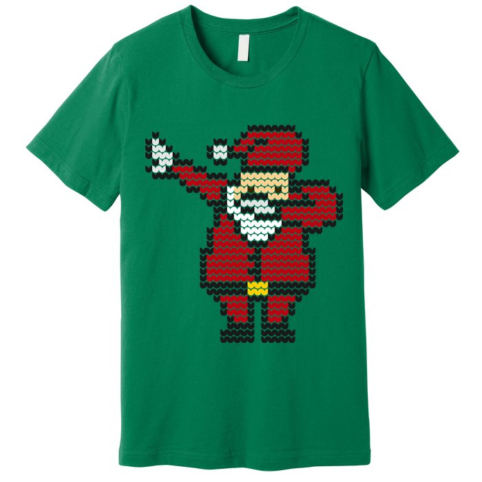 Funny Dabbing Santa Pixel Premium T-Shirt