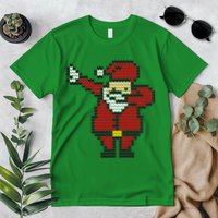 Funny Dabbing Santa Pixel Premium T-Shirt