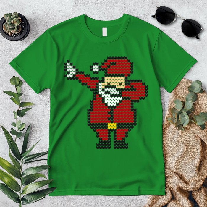 Funny Dabbing Santa Pixel Premium T-Shirt