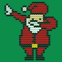 Funny Dabbing Santa Pixel Premium T-Shirt