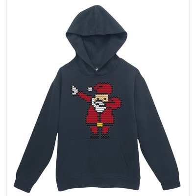 Funny Dabbing Santa Pixel Urban Pullover Hoodie