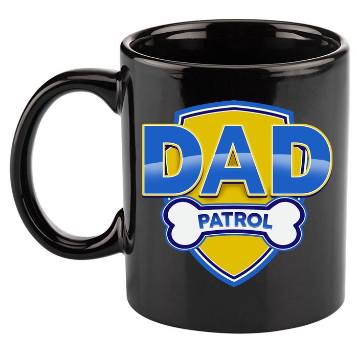 Funny Dad Patrol Dog Dad 11oz C Handle Ceramic Mug
