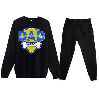 Funny Dad Patrol Dog Dad Premium Crewneck Sweatsuit Set