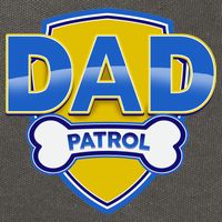 Funny Dad Patrol Dog Dad Cotton Canvas Backpack