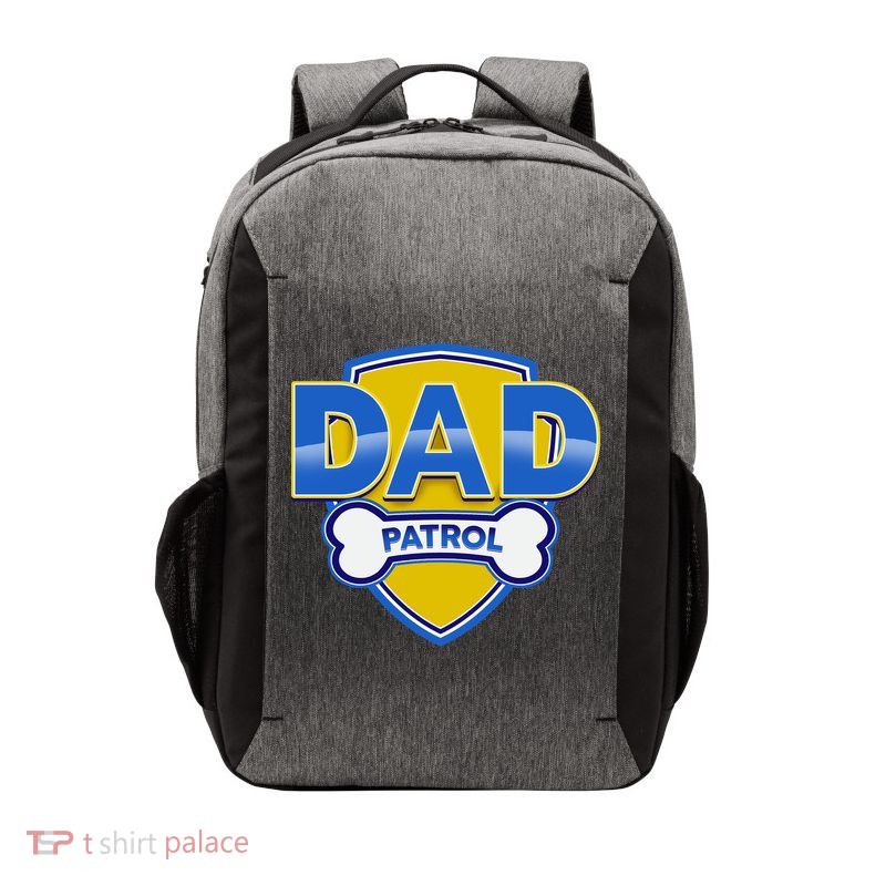 Funny Dad Patrol Dog Dad Vector Backpack