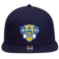 Funny Dad Patrol Dog Dad 7 Panel Mesh Trucker Snapback Hat