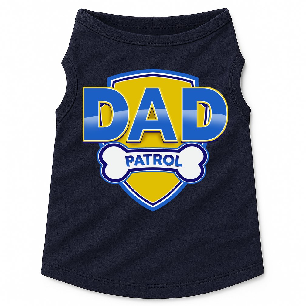 Funny Dad Patrol Dog Dad Doggie Tank