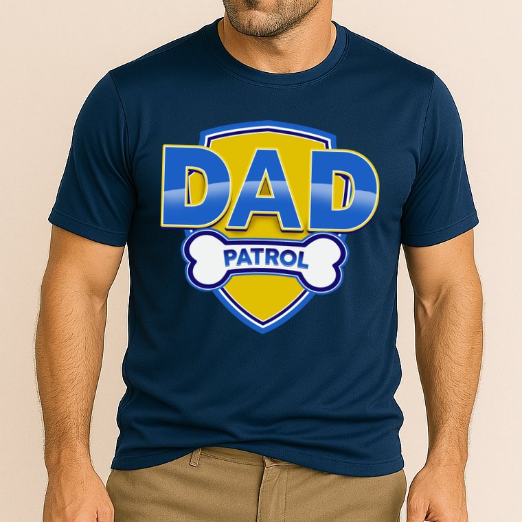 Funny Dad Patrol Dog Dad Cooling Performance Crew T-Shirt