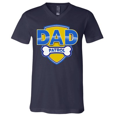 Funny Dad Patrol Dog Dad V-Neck T-Shirt