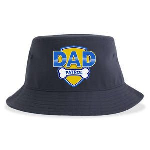 Funny Dad Patrol Dog Dad Sustainable Bucket Hat