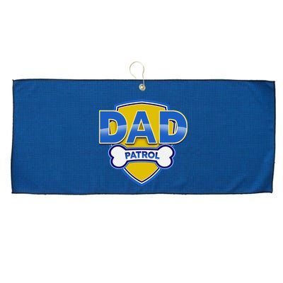 Funny Dad Patrol Dog Dad Large Microfiber Waffle Golf Towel