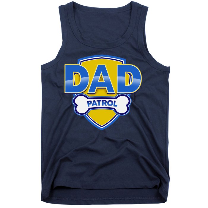 Funny Dad Patrol Dog Dad Tank Top