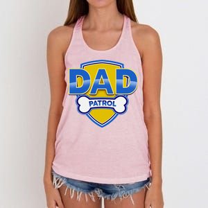 Funny Dad Patrol Dog Dad Women's Knotted Racerback Tank