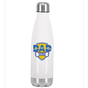 Funny Dad Patrol Dog Dad Stainless Steel Insulated Water Bottle