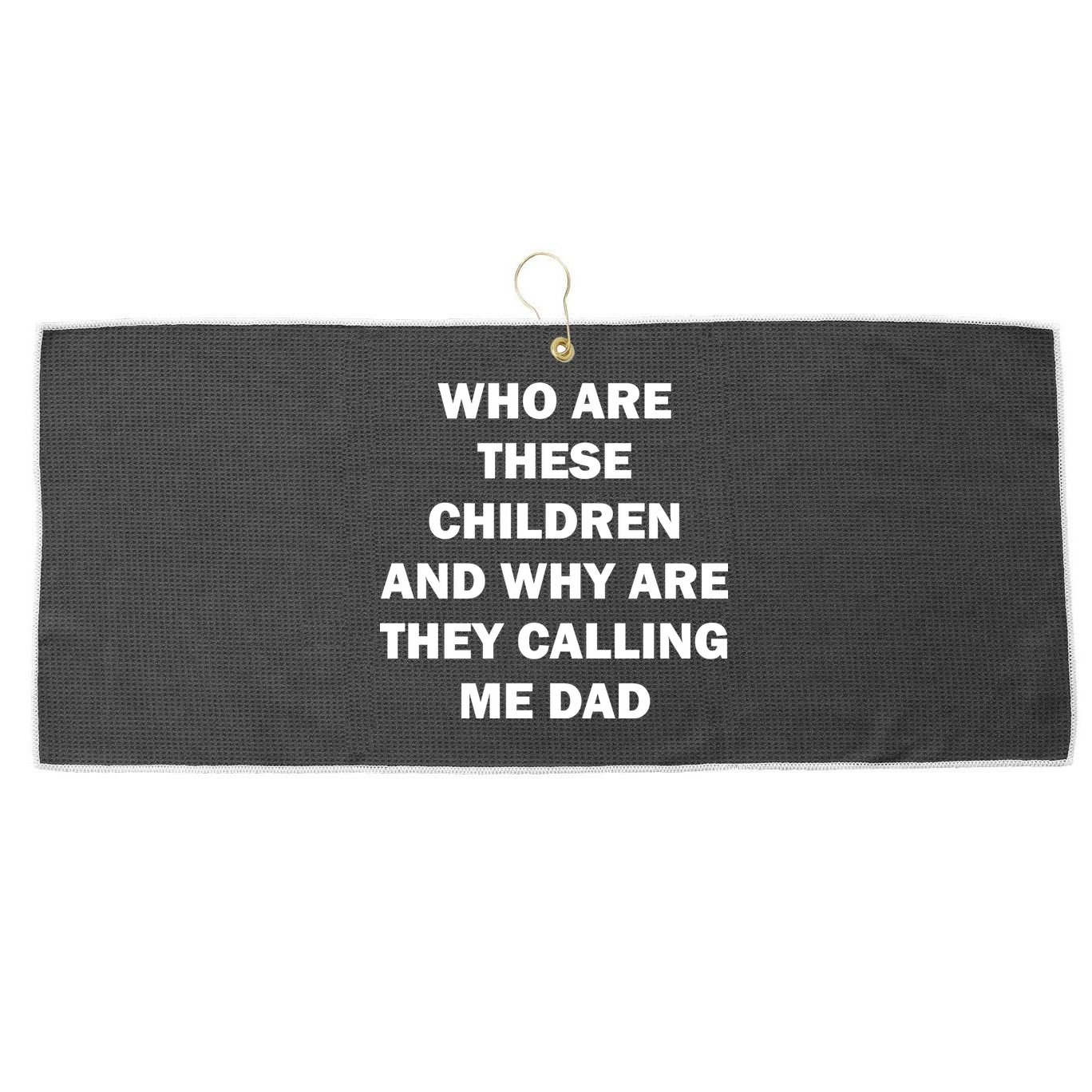 Funny Dad Quote Large Microfiber Waffle Golf Towel