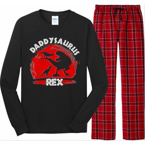 Funny Daddysaurus Rex Father's Day Long Sleeve Pajama Set