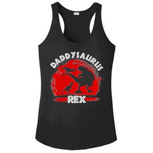 Funny Daddysaurus Rex Father's Day Ladies PosiCharge Competitor Racerback Tank