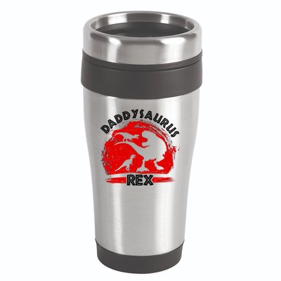 Funny Daddysaurus Rex Father's Day 16oz Travel Tumbler