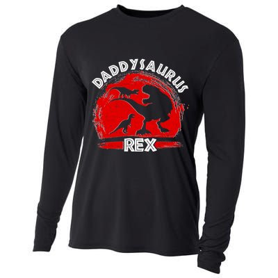 Funny Daddysaurus Rex Father's Day Cooling Performance Long Sleeve Crew